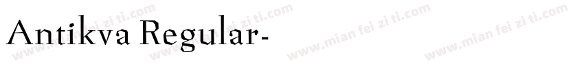 Antikva Regular字体转换